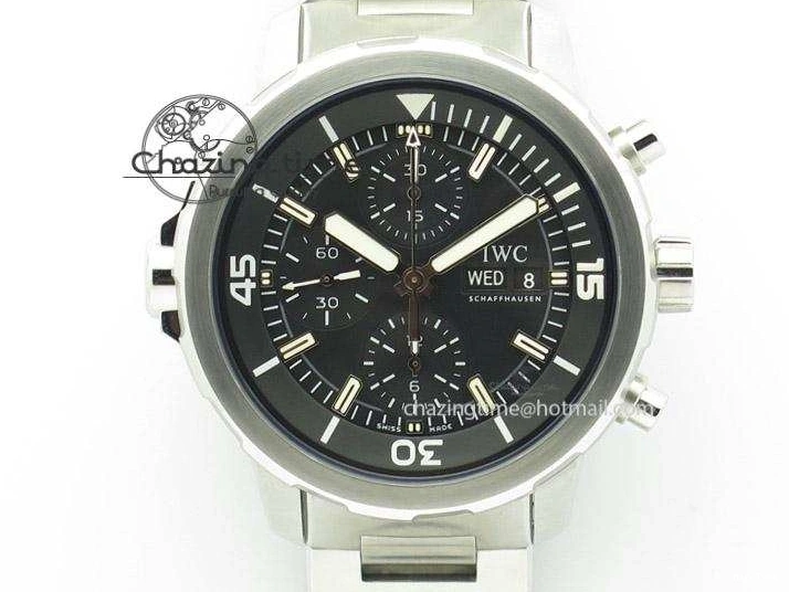 MIROTIME 0504 Classic Aquatimer Chrono IW376803 V6F 1:1 Best Edition Black Dial On SS Bracelet A 7361